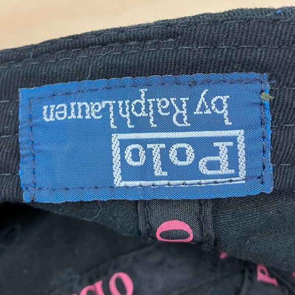 Polo Ralph Lauren Strapback Dad Hats Lot of 2 Black Red Pony Logo Embroidered - Picture 16 of 16